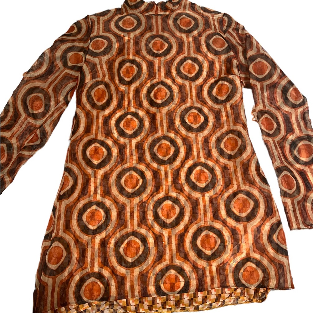 ZARA printed organza dress SIZE LARGE
